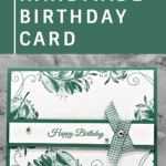 Beautiful handmade DIY card in a monocromatic green