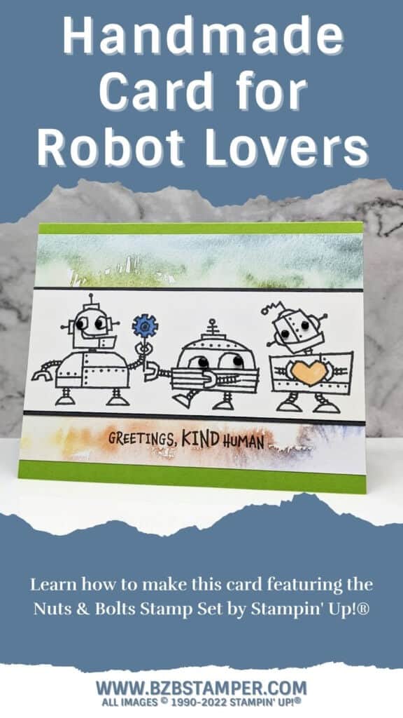 Handmade Greeting Card Featuring Robots 15 030422