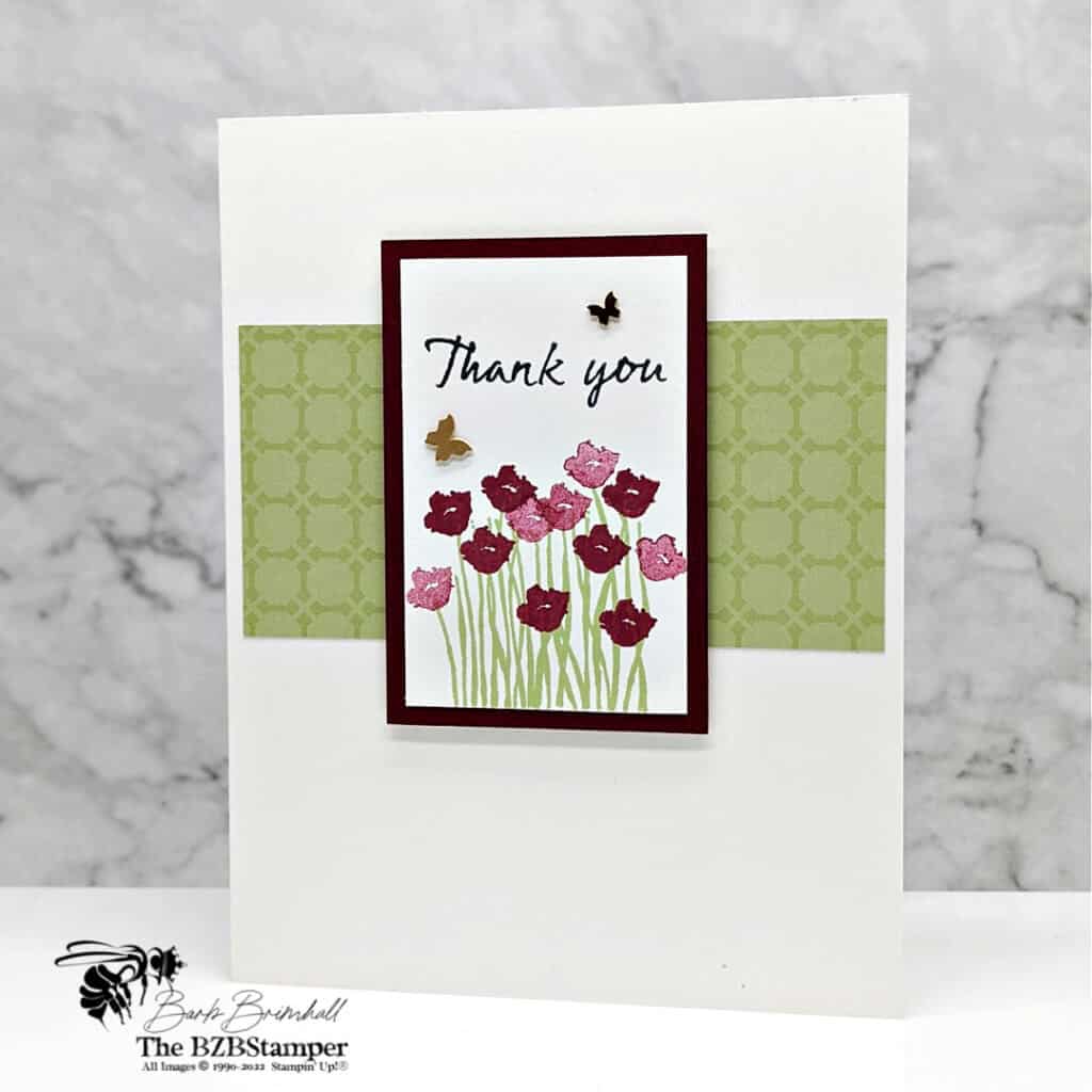 Simple Thank You Card using Two-Step Stamps 1 031222 wildflowerpath