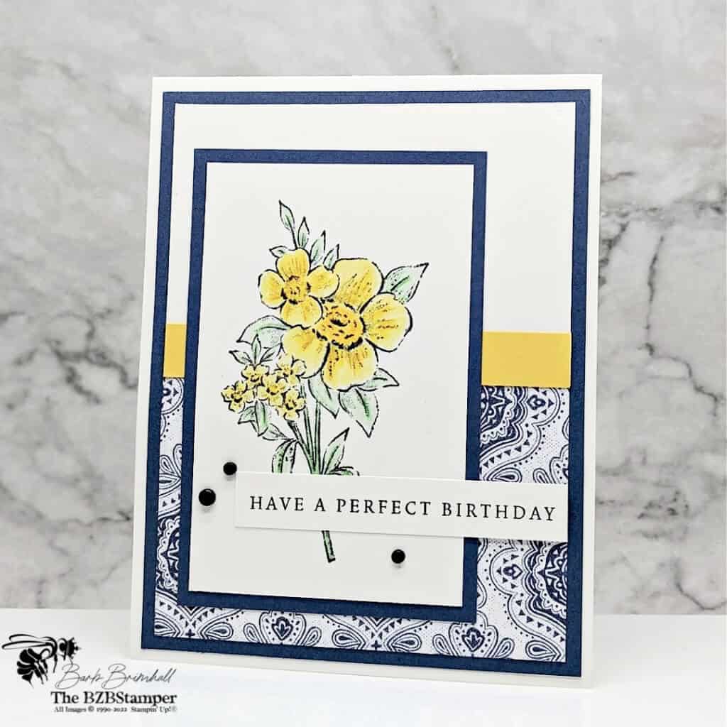Elegant Handmade Happy Birthday Card 1 032822 Blessings of Home