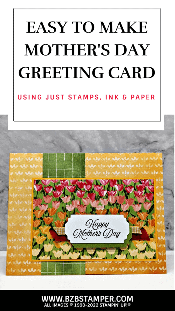 Make this Easy Mother's Day Greeting Card 16 Handmade card with tulips
