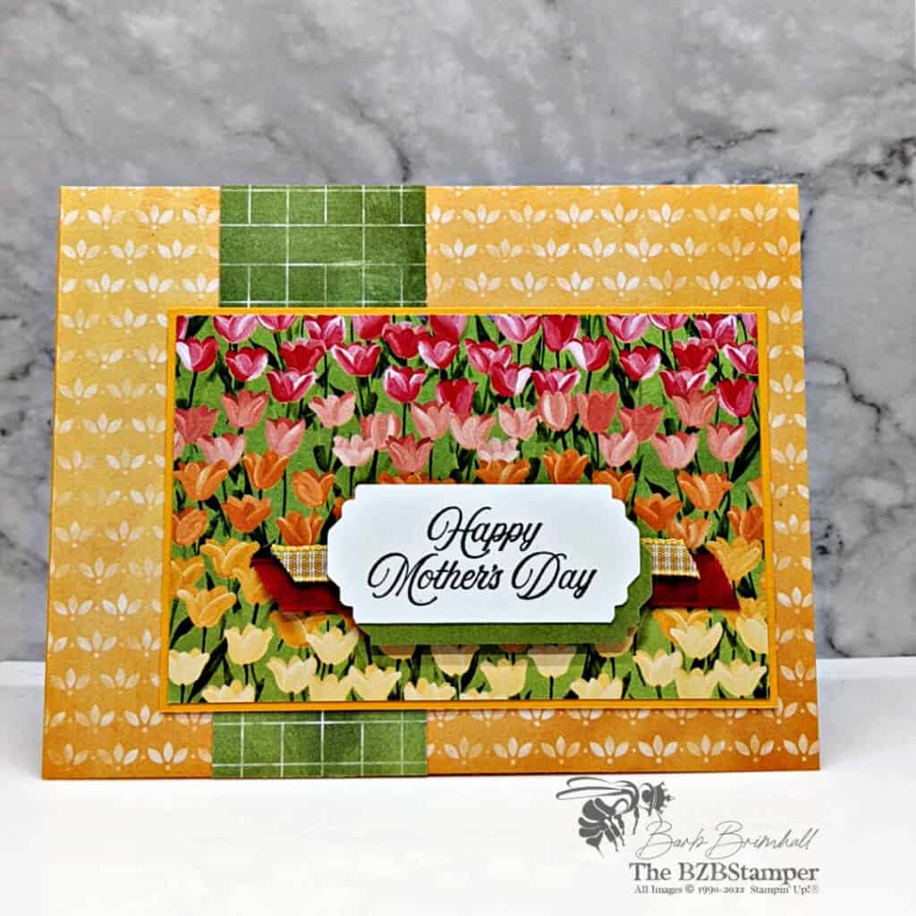 Make this Easy Mother's Day Greeting Card 1 Handmade card with tulips
