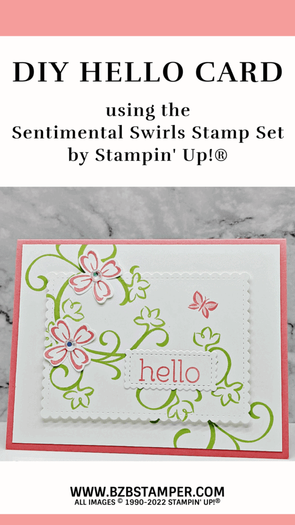 Stampin Up Sentimental Swirls Hello Card 16 042922