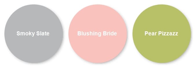 Stampin Up Colors in Smoky Slate, Blushing Bride and Pear Pizzazz