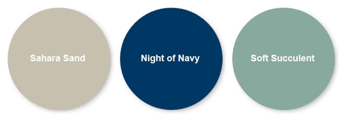 Stampin Up Colors Sahara Sand, Night of Navy and Soft Succulent