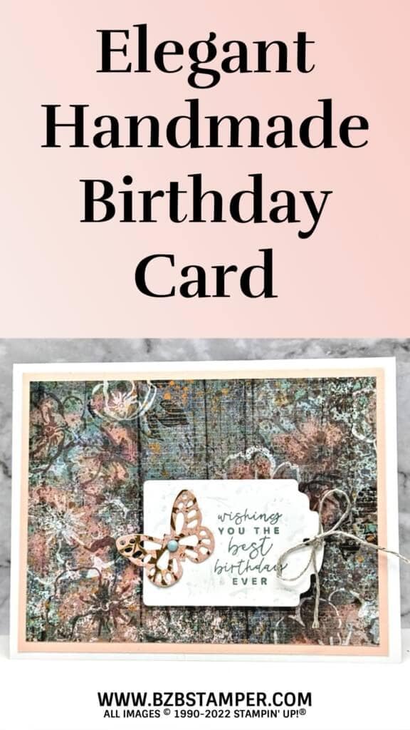 Elegant Butterfly Birthday Card 16 0614 Pin 1