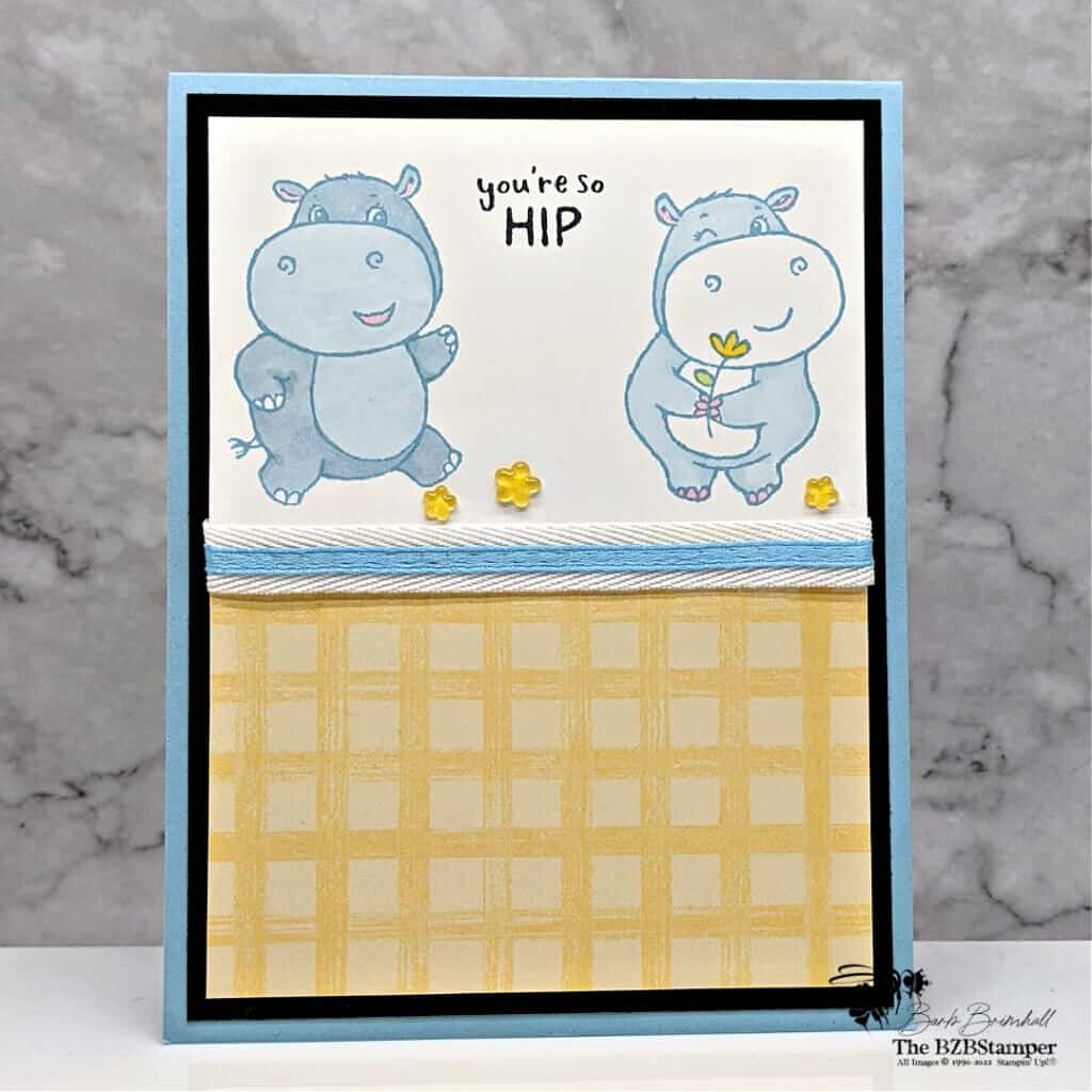 Hippest Hippos Greeting Card 1 071222 stampinup hippest hippos blue