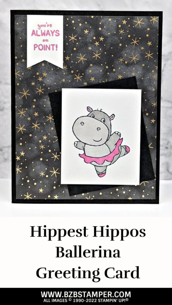 Hippest Hippos Stamp Set 14 stampin-up-hippest-hippos-ballerina-card