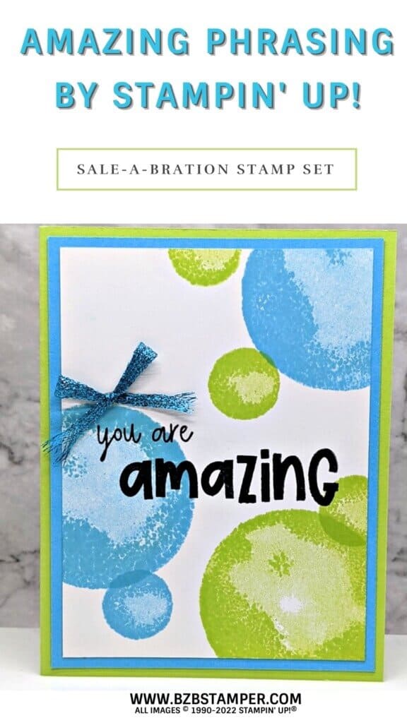 Amazing Phrasing Stamp Set 15 amazing phrasing stampin up stamp set in blue and green