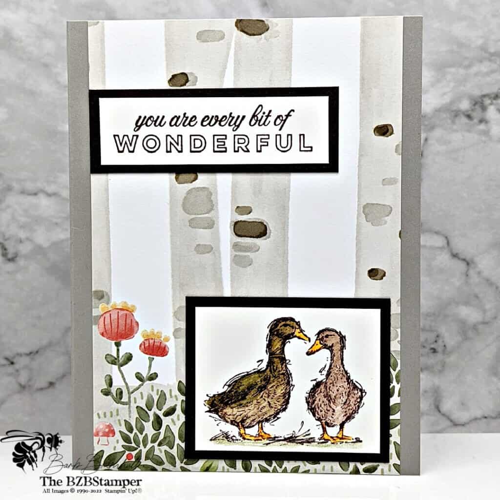 Stylish Sketches Stamp Set 1 Stampin' Up! Stylish Sketches card with ducks and paper