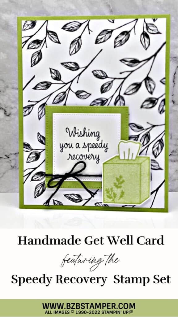 Simple Get Well Greeting Card 16 handmade get well card featuring leaves and a kleenex box