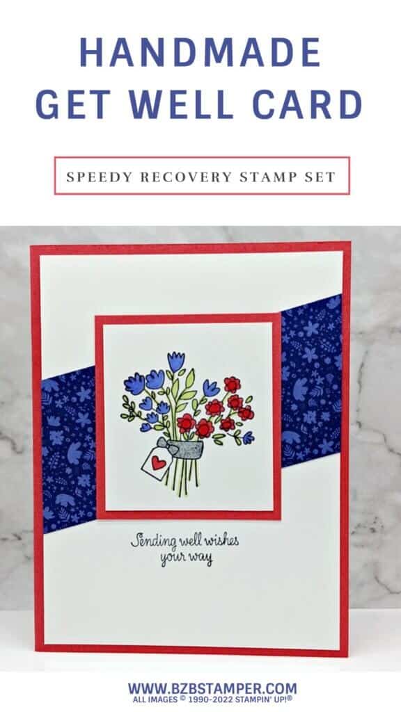 Speedy Recovery Flower Bouquet 14 handmade get well card featuring a flower bouquet