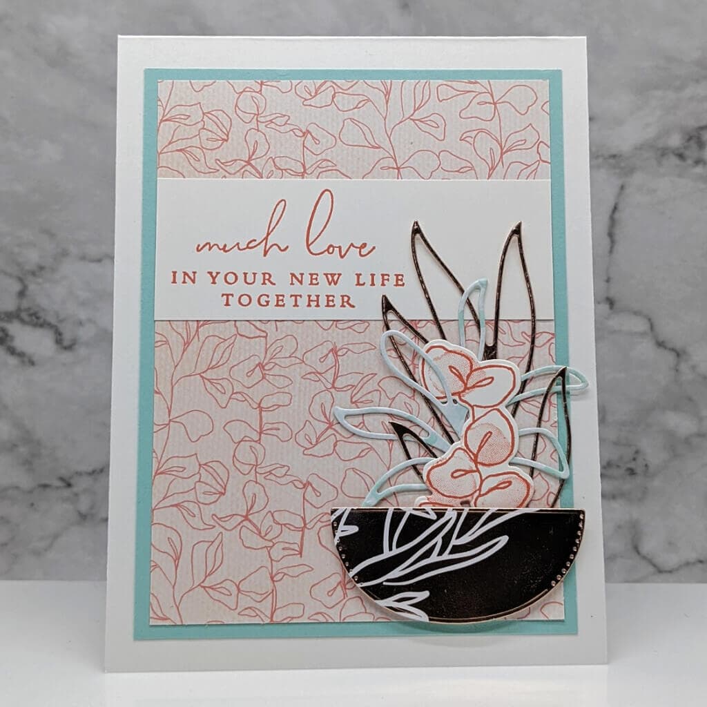 Beautiful Handmade Wedding Card 1 083122 stampin up splendid thoughts bowl