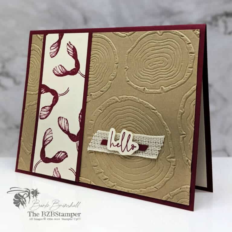 Handmade masculine card in tan and burgundy