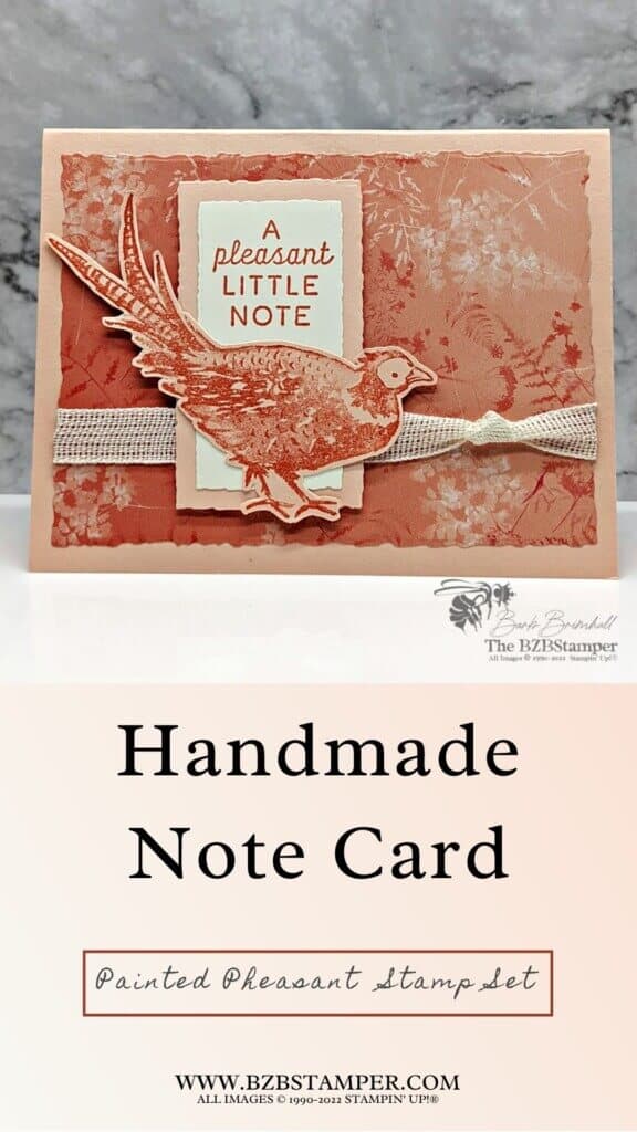 DIY Card Idea using Painted Pheasant Stamp Set 1 090822 painted pheasant