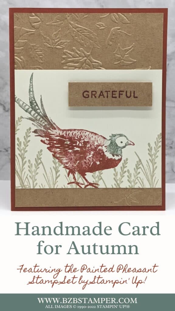 Autumn Card using Painted Pheasant Stamp Set 1 091422 painted pheasant