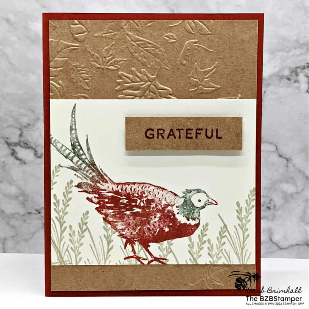 Autumn Card using Painted Pheasant Stamp Set 3 091422 stampin up painted pheasant cajuncraze
