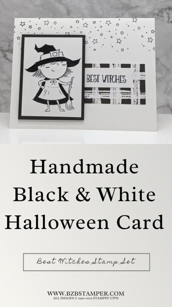 5 Minute Handmade Halloween Card 1 091622 best witches black and white card