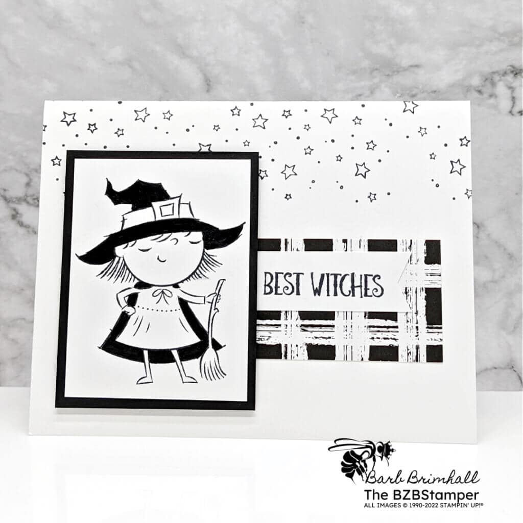 5 Minute Handmade Halloween Card 2 091622 stampin up best witches black