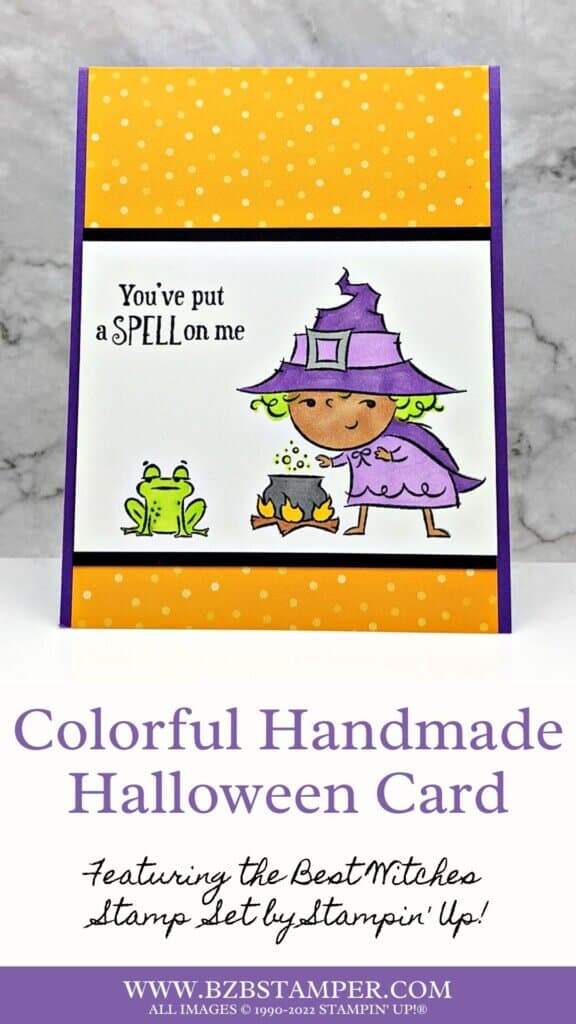 Color Your Halloween Bright with this Fun Handmade Card 1 091822 best witches by stampin up