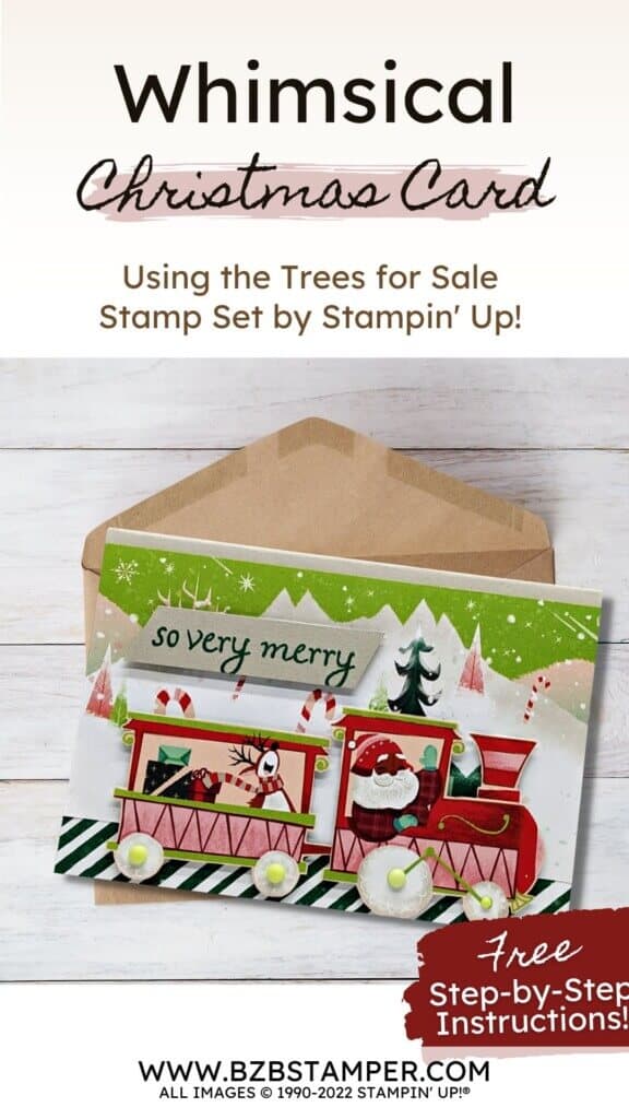 Whimsical Handmade Christmas Card 14 Whimsical Christmas Card featuring Santa and Train