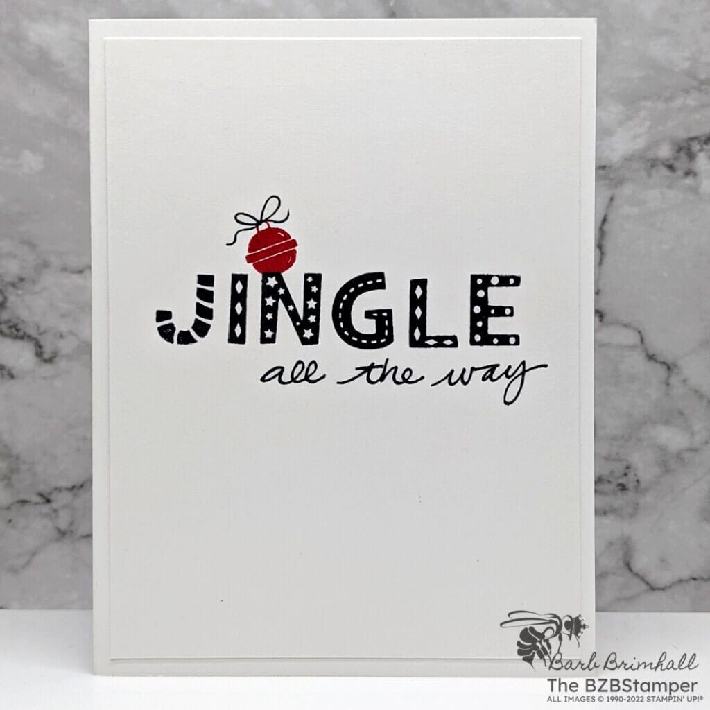 Easy Christmas Card You Can Make in Minutes! 2 Jingle, Jingle, Jingle Stamp Set handmade Christmas Card