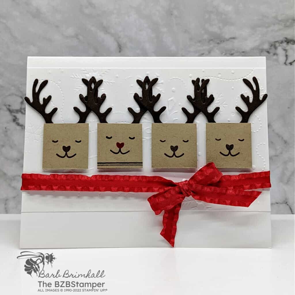 Adorable Christmas Card featuring Reindeer 2 Christmas Card featuring Reindeer