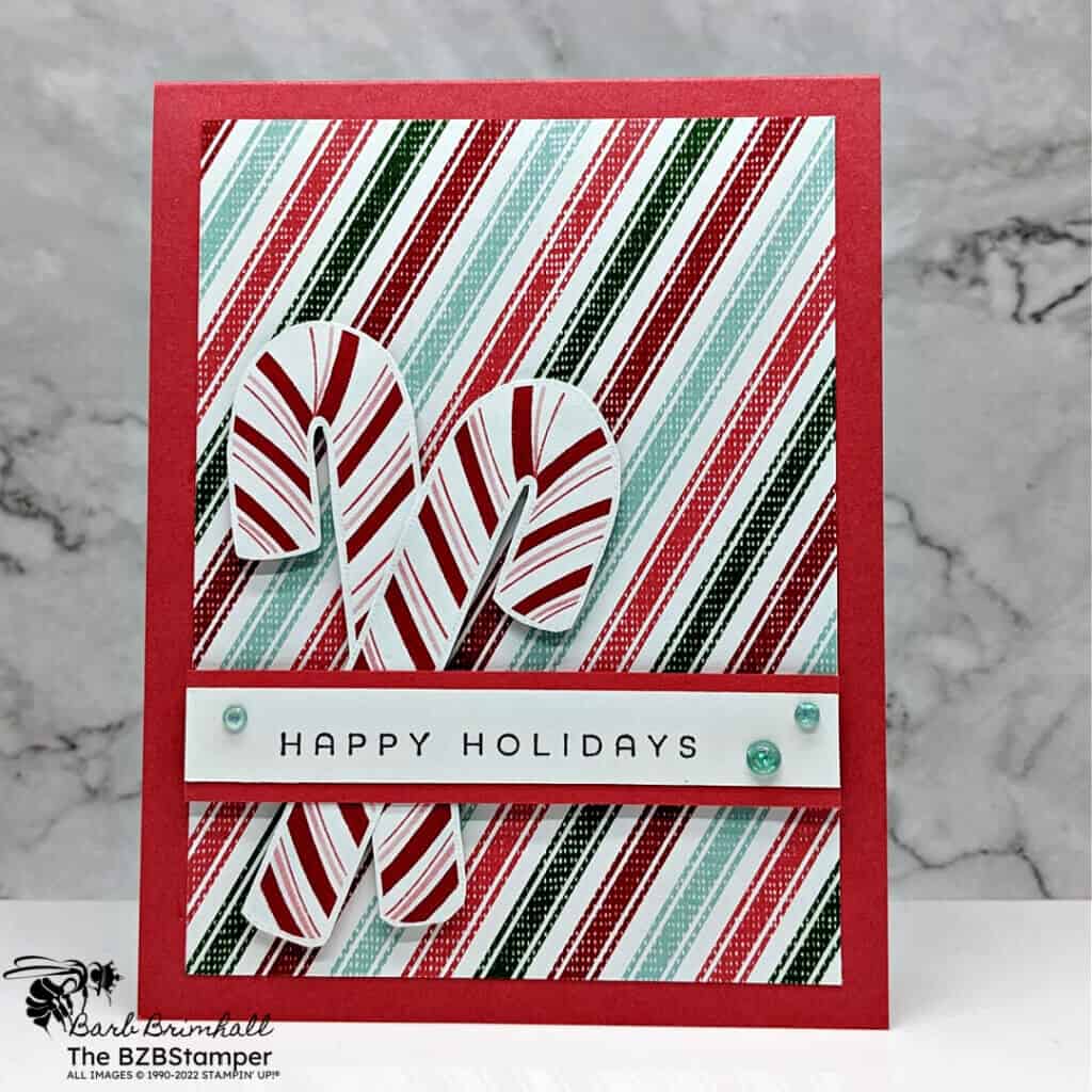 Sweetest Christmas Paper Handmade Card 2 Christmas Card featuring the Sweetest Christmas Paper by Stampin' Up!