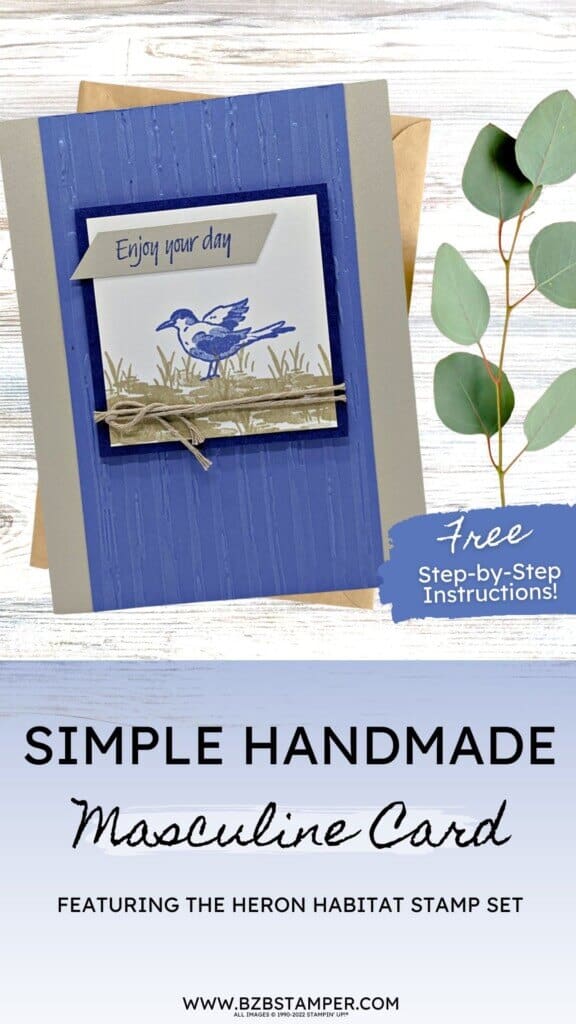 Heron Habitat Masculine Card 19 112922 heron habitat stampinup pin2