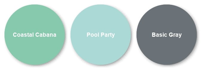 Warm Welcome Bundle by Stampin' Up! 2 stampin up color combo 120722 stampin up coastal cabana pool party basic gray