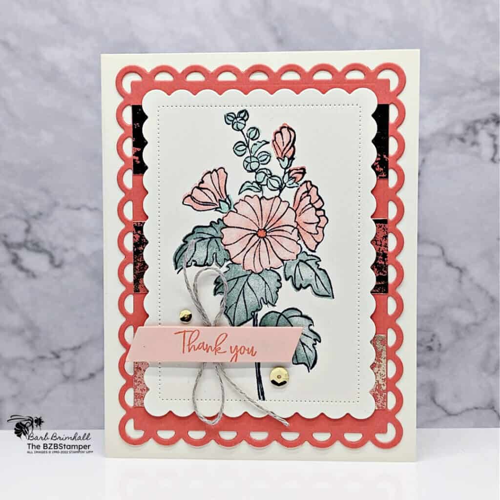 Beautiful Floral Handmade Thank You Card 2 010423 stampin up beautifully happy thank you