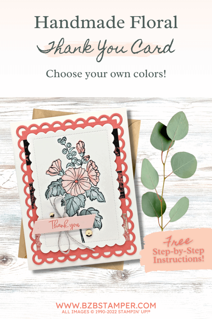 Beautiful Floral Handmade Thank You Card 19 010423 stampin up beautifully happy thank youpin2