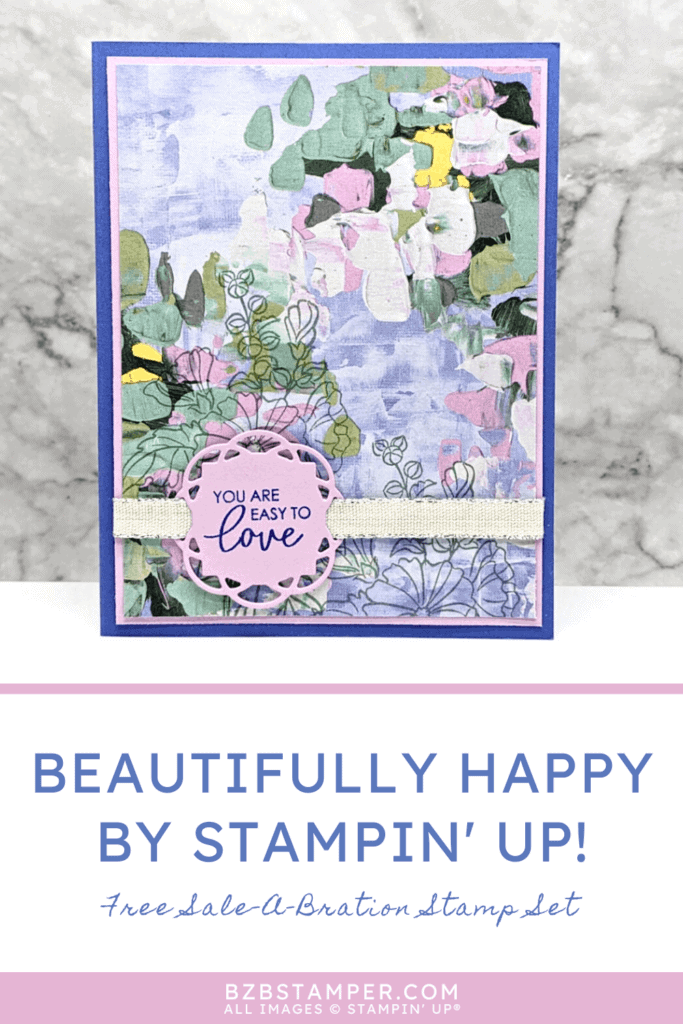 Beautifully Happy Stamp Set by Stampin' Up! 1 Beautifully Happy Stamp Set by Stampin' Up! in floral shades of purple