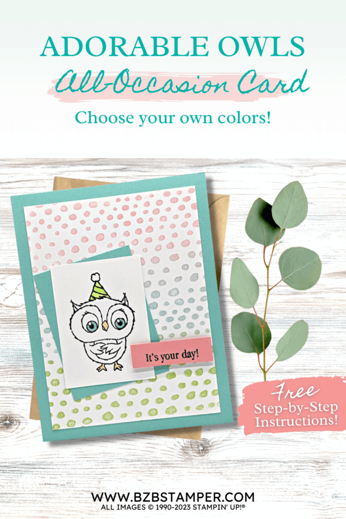 Adorable Owls Birthday Card for All Ages 21 011223 stampin up adorable owls happy birthday pin2