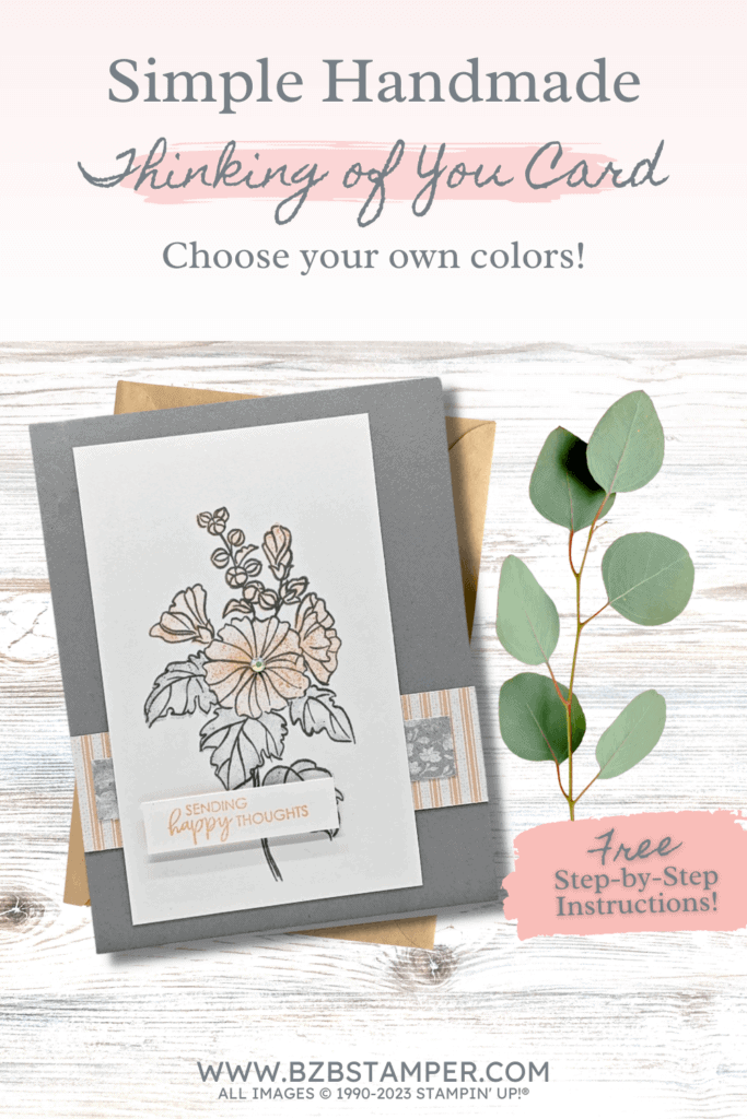 Simple Thinking of You Card for a Friend 14 011823 beautifully happy thinking of you pin2