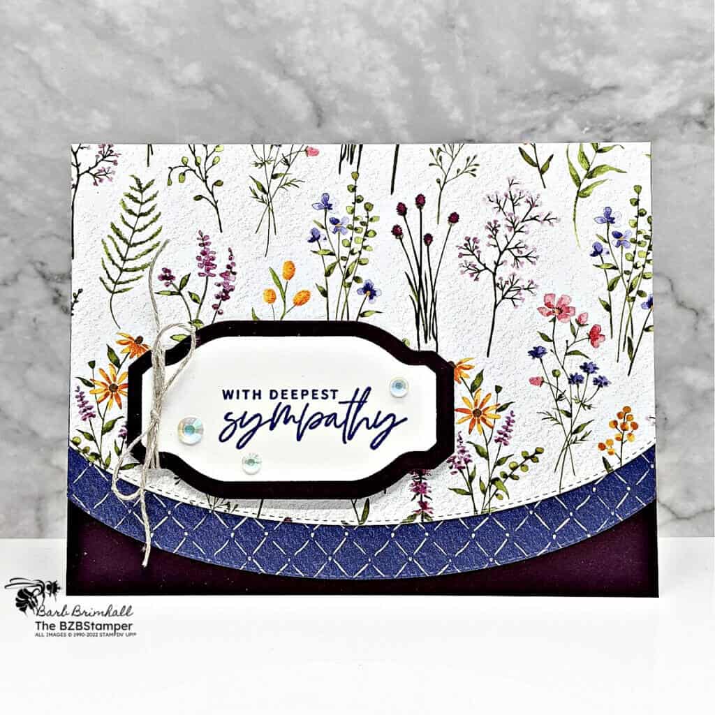 Beautiful Handmade Floral Sympathy Card 2 012023 something fancy sympathy