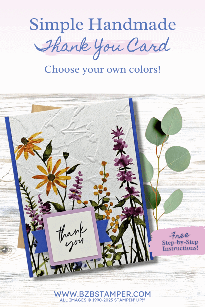 Dainty Flowers Pretty Paper by Stampin' Up! 15 012623 something fancy thank you card pin 2