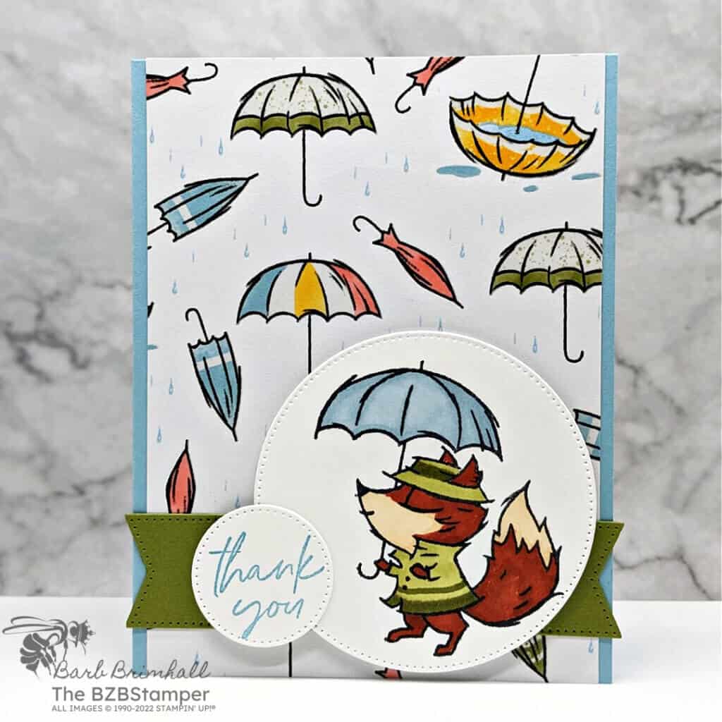 Thank You Card using the Playing in the Rain Stamp Set 2 030323 stampin up playing in the rain 4