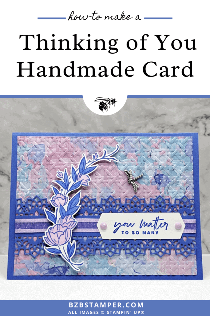 Decorative Borders Stamp Set by Stampin' Up! 1 Decorative Borders Stamp Set by Stampin' Up! with a floral image in blue and purple.