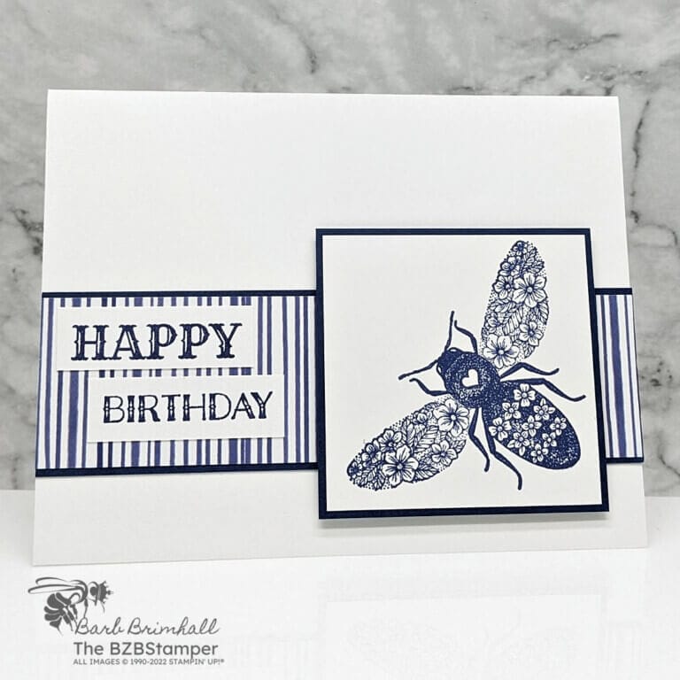 Happy Birthday Card using the Queen Bee Stamp Set