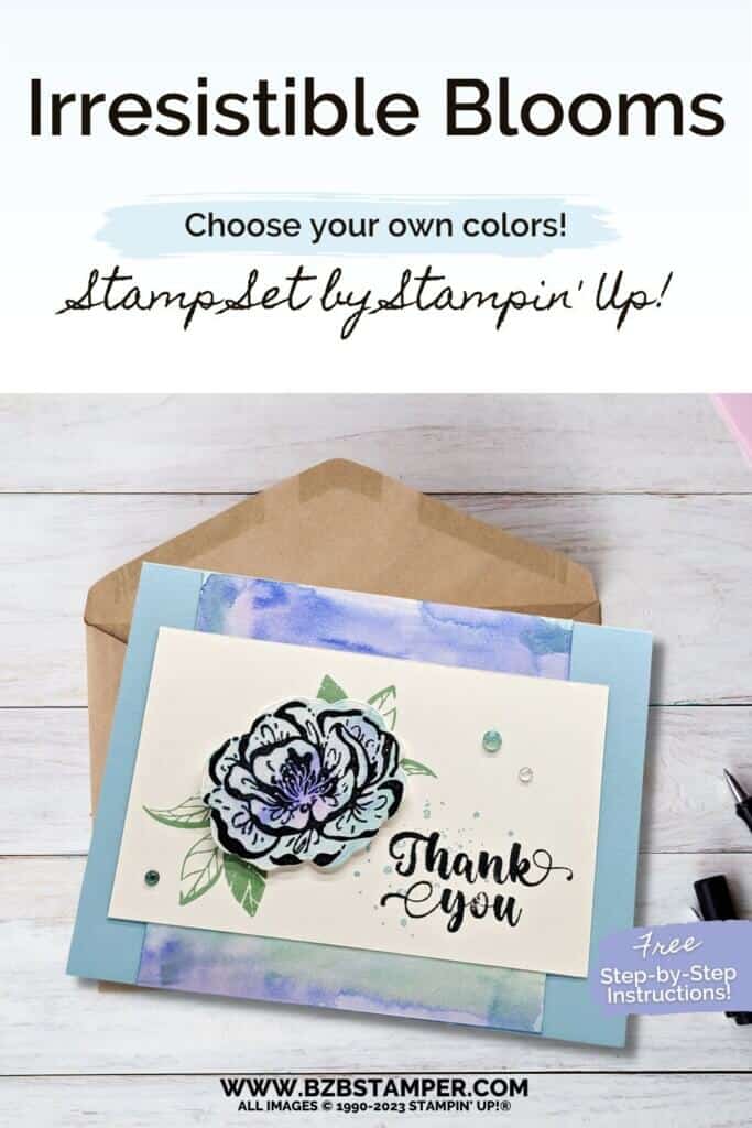 Irresistible Blooms Watercolor Card 20 031923 stampin up irresistible blooms watercolor pin2