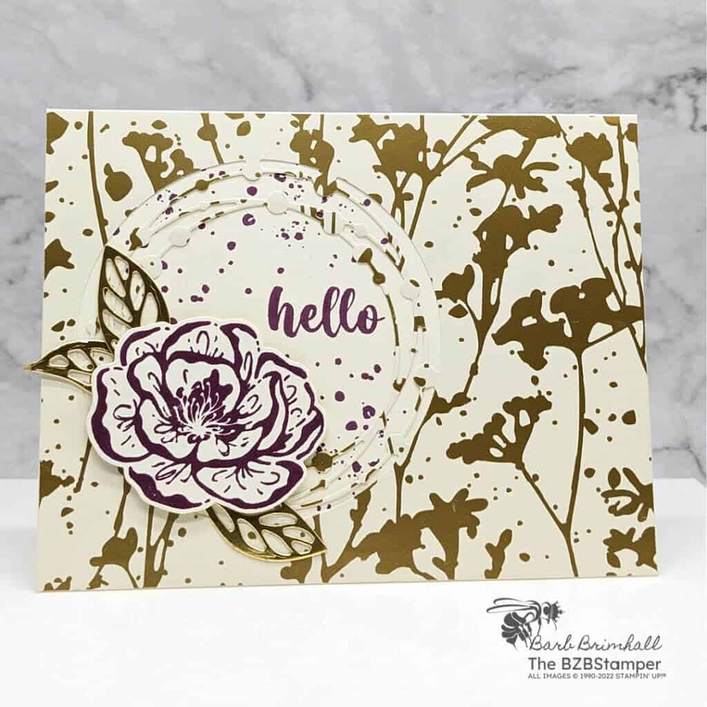 032123 stampin up irresistible blooms gold