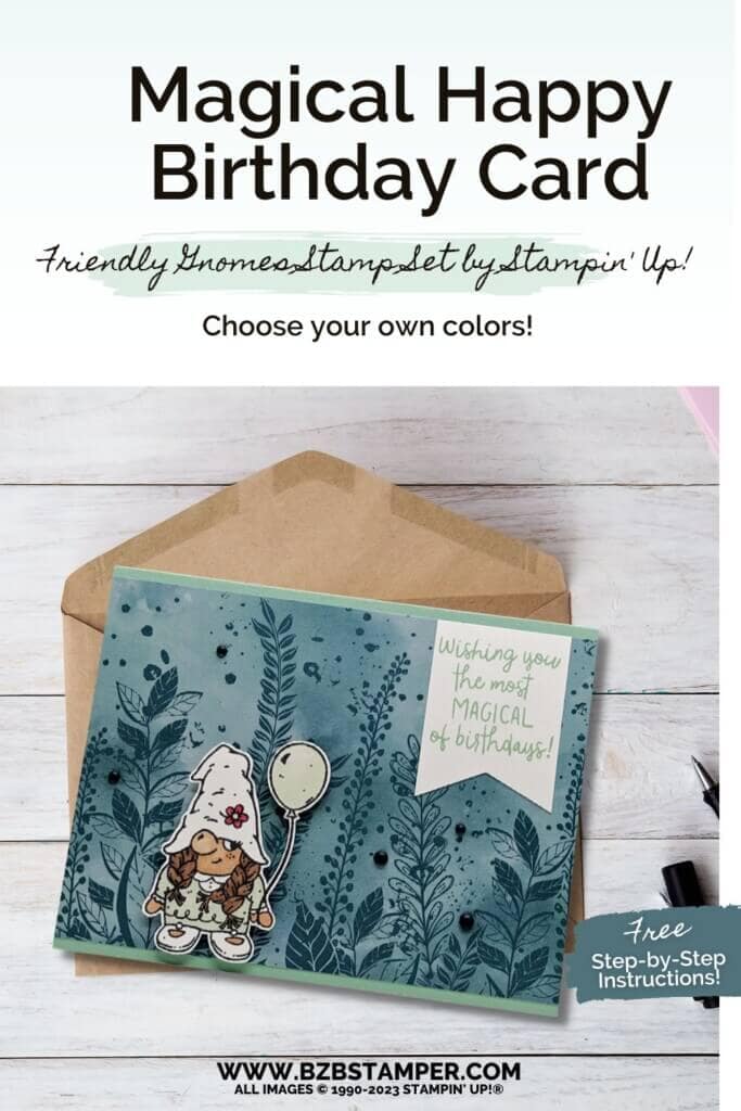 Friendly Gnomes Birthday Card For A Friend 17 032523 stampin up friendly gnomes balloon birthday pin2