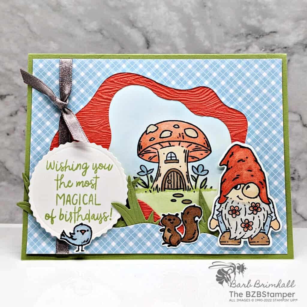 Birthday Card using the Friendly Gnomes Bundle 2 033123 stampin up friendly gnomes birthday3