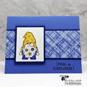 Spring Greetings with a Simple Handmade Gnome Card 26 041023 stampin up friendly gnomes blue