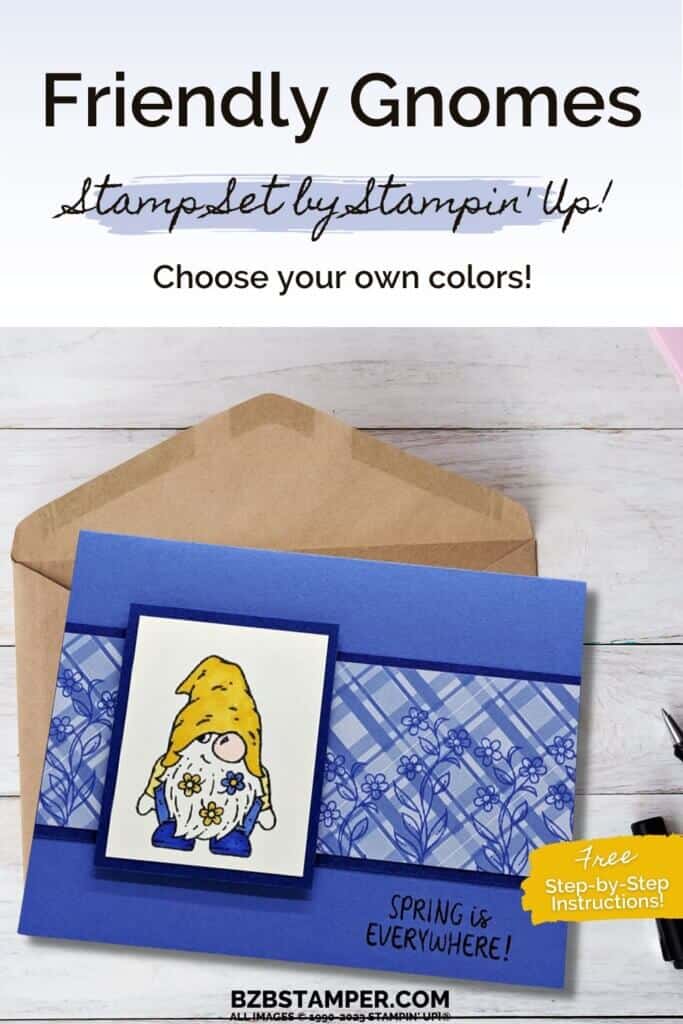Spring Greetings with a Simple Handmade Gnome Card 18 041023 stampin up friendly gnomes pin1 2