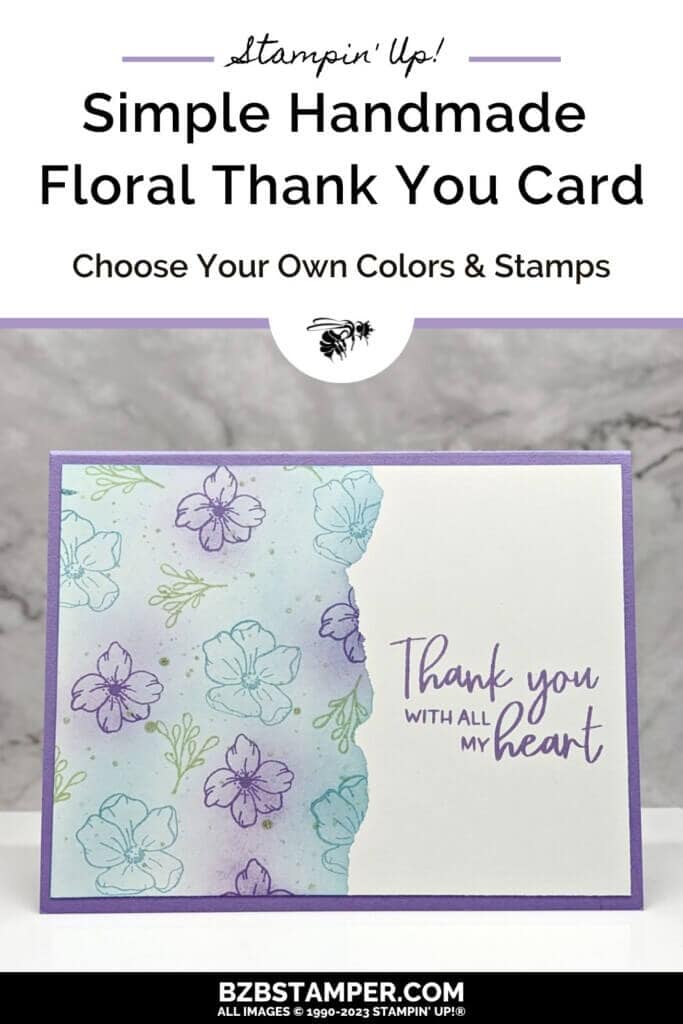 Craft a Simple Handmade Card for Spring 1 Craft a Simple Handmade Card for Spring with flowers in blue and purple