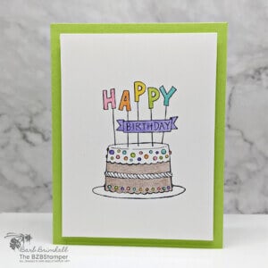 Colorful Handmade Birthday Card 22 042223 best day cake bright stampin up