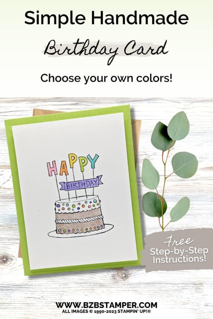 Colorful Handmade Birthday Card 14 042223 stampin up best day pin2