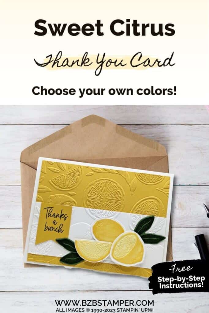 Sweet Citrus Thank You Card 17 051623 stampin up sweet citrus pin2